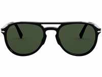 Persol Unisex 0PO3235S Sonnenbrille, Black/Green, 55