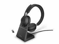 Jabra Evolve2 65 Wireless PC Headset with Charging Stand – Noise Cancelling