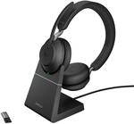 Jabra Evolve2 65 Wireless PC Headset with Charging Stand &ndash; Noise Cancelling