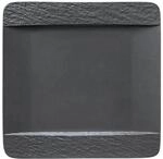 Villeroy & Boch - Manufacture Rock Speiseteller Quadratisch Schwarz Modern,