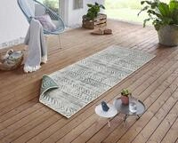 NORTHRUGS In- und Outdoor Teppich Biri 80x350cm - Wendeteppich Wetterfest Boho Style