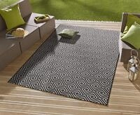 NORTHRUGS In- und Outdoor Teppich Karo 80x150cm - Wetterfest Modern Geometrisches