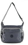 Kipling Damen Gabbie Umh&auml;ngetasche Schwarz (Charcoal)