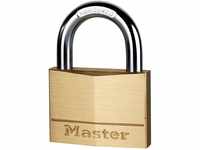 Master Lock 160EURD Schlüssel Vorhängeschloss aus Massivmessing, Gold, 8,2 x 6 x