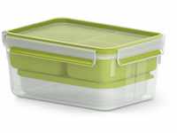 Emsa N10716 Clip & Go Lunchbox | 2,2 L | Mit 3 Einsätzen | Eine Dose und Teller | To