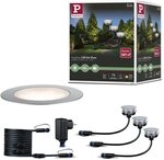 Paulmann 936.92 Outdoor Plug & Shine Floor Eco 3er-Basisset 3000K 3x1W Silber 93692