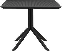 CLP Tisch Sky 80 x 80 cm I Gartentisch wetterfest und UV-best&auml;ndig I Eckiger