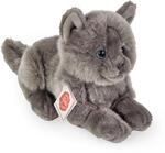 Teddy Hermann 91831 Kart&auml;user Katze liegend 20 cm, Kuscheltier mit idealem