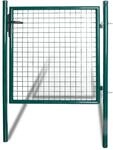 vidaXL Einzelt&uuml;r-Gartentor 100x100 cm pulverbeschichteter Stahl