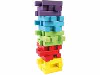 Mertens Wackelturm, Spielzeug für Kinder ab 3 Jahre (Wackelturm aus Holz, 60 teilig,