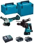 Makita dlx2125tj1 &ndash; Combo DGA504Z + DHR243Z+DC18RC+BL1850Bx2 Li 18 V 5,0 AH MAKPAC