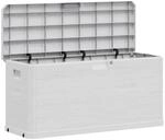 vidaXL Auflagenbox 280L Hellgrau Kissenbox Gartenbox Aufbewahrungsbox Truhe