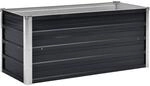 vidaXL Hochbeet aus verzinktem Stahl 100x40x45 cm, Anthrazit, offenem Boden,