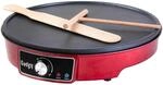 Gadgy Cr&ecirc;pes Maker elektrisch mit 30 cm Platte &ndash; Antihaftbeschichtetes