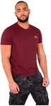 Alpha Industries Basic T Small Logo T-Shirt f&uuml;r Herren Burgundy