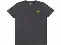 Alpha Industries Herren Basic T Small Logo T-Shirt, Charcoal Heather, M