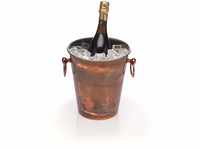 BarCraft Champagner-Eimer, Edelstahl-Weinkühler-Halter mit Kupfer-Finish, 4,9 Liter
