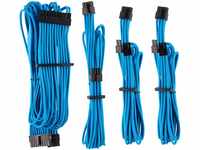 Corsair Premium Sleeved Netzteil Starter-Kabel-Set Typ4 (Generation 4-Serie) Blau