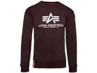 Alpha Industries Basic Sweater Sweatshirt für Herren Deep Maroon