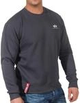 Alpha Industries Basic Sweater Small Logo Sweatshirt f&uuml;r Herren Greyblack