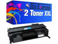 Tito-Express 2 Toner-Patronen XXL Black kompatibel mit HP CE505A P2030 P2033...