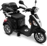 Rolektro E-Trike 25 V.3 Pro Dreirad Schwarz - 1000W Elektromobil - 70km Reichweite -