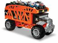 Hot Wheels GKD37 - Monster Trucks Transporter mit drei Hot Wheels Monster...