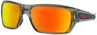 Oakley Men's OO9263 Turbine Rectangular Sunglasses, Grey Ink/Prizm Ruby Polarized, 65