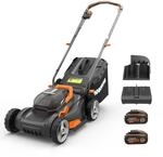 WORX WG743E Akku-Rasenm&auml;her 40V, Profi Rasenm&auml;her mit Mulchfunktion &...