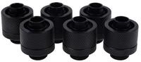 Alphacool 17234 Eiszapfen 16/10mm Anschraubt&uuml;lle G1/4 - Dunkelschwarz,6er Pack