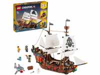 LEGO Creator 3-in-1 Piratenschiff Set, Spielzeug mit 3 Baumöglichkeiten, Baue in