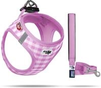 Vest Harness Air-Mesh Pink-Caro S & Leash M