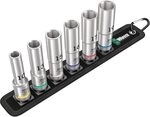Wera 05004565001 Belt C Deep 1, Steckschl&uuml;sseleinsatz-Satz, 1/2"-Antrieb, 6-teilig