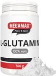 MEGAMAX L-Glutamin Pulver - 500 g &ndash; 100% L-Glutamin, geschmacksneutral, ohne