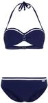 Lascana Damen B&uuml;gel-Bandeau-Bikini im Marine-Stil, elegant Marine 44 D