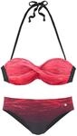 Lascana Damen B&uuml;gel-Bandeau-Bikini | mit Farbverlauf, trendig, Verstellbare...