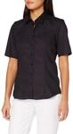 Seidensticker Damen Women Regular Shortsleeve Hemdbluse, Schwarz(080605), 34 EU