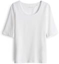 OPUS Damen Kurzarmshirt | Slim Shirt aus Jersey wei&szlig;, 36