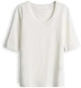 OPUS Damen Kurzarmshirt | Slim Shirt aus Jersey Milk, 44