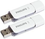 Philips Snow Edition 2.0 USB-Flash-Laufwerk USB-Stick 2X 32GB f&uuml;r PC, Laptop,