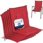 Beautissu 6er Set Niedriglehner Auflage Gartenstuhl 100x50x6 cm Loft NL - Sitzkissen