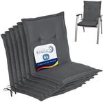 Beautissu 6er Set Niedriglehner Auflage Gartenstuhl 100x50x6 cm Loft NL - Sitzkissen