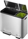 EKO Ecocasa M&uuml;lleimer 2 F&auml;cher 30L + 15L, Tretm&uuml;lleimer M&uuml;lltrennsystem f&uuml;r