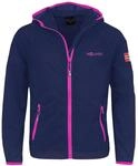 Trollkids Kids Fjell Running Jacket 152, Navy/pink
