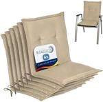 Beautissu 6er Set Niedriglehner Auflage Gartenstuhl 100x50x6 cm Loft NL - Sitzkissen
