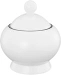 Seltmann 001.741620 Weiden Lido Porzellan Zuckerdose 6 Personen Schwarze Linie,...