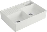 Villeroy & Boch Sp&uuml;lstein Doppelbecken Steam - 6323 92 SM Keramiksp&uuml;le