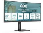 AOC CU34V5CW - 34 Zoll WQHD Curved Monitor, 2 MP Webcam, Lautsprecher,