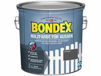 Bondex Holzfarbe für Außen, 2,5 L, Anthrazit, für ca. 25 m², Wetter- &
