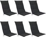 Beautissu 6er Set Hochlehner Auflagen Set Base HL 120x50x6cm Sitzkissen R&uuml;ckenkissen